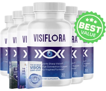 Six bottles of VisiFlora with bonus e-books